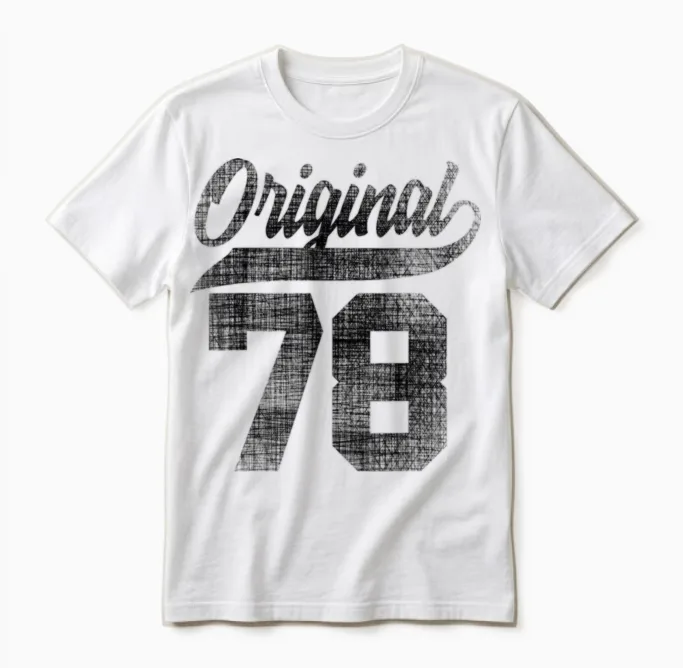 46th Birthday Original Men Women Vintage 1978 T-Shirt, White Unisex T-Shirt in White