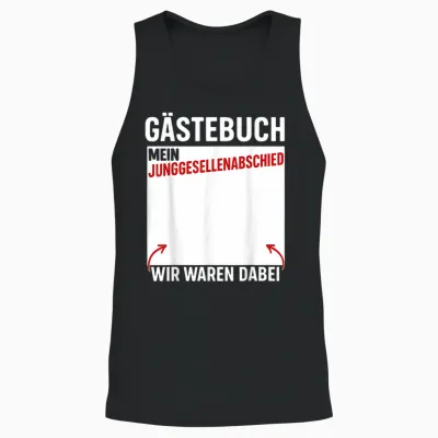 Groom Shirt Guest Book Jga Men's Stag Night T-Shirt, Black, S Unisex Tank Top - Black