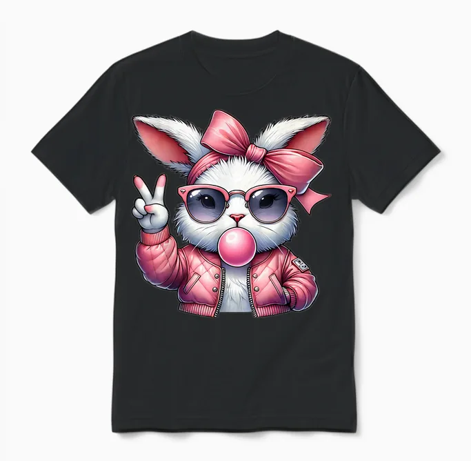 Süßes Bunny Kostüm Kaninchen Hase Ostern Unisex T-Shirt in Black