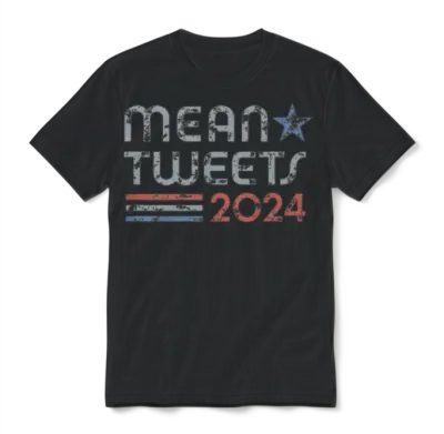 Retro Mean Tweets 2024 Unisex T-Shirt - Black