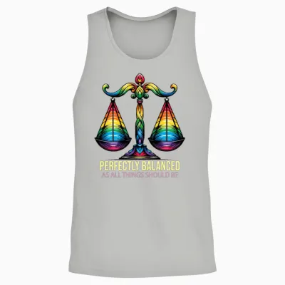 Libra Star Sign Balance & Harmony Art Unisex Tank Top - Ash