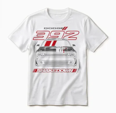 Dodge Challenger 392 Shakedown, Last Call Unisex T-Shirt - White