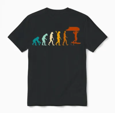 Wing Foiling Evolution - Wingfoiling Hydrofoil Su Unisex T-Shirt - Black