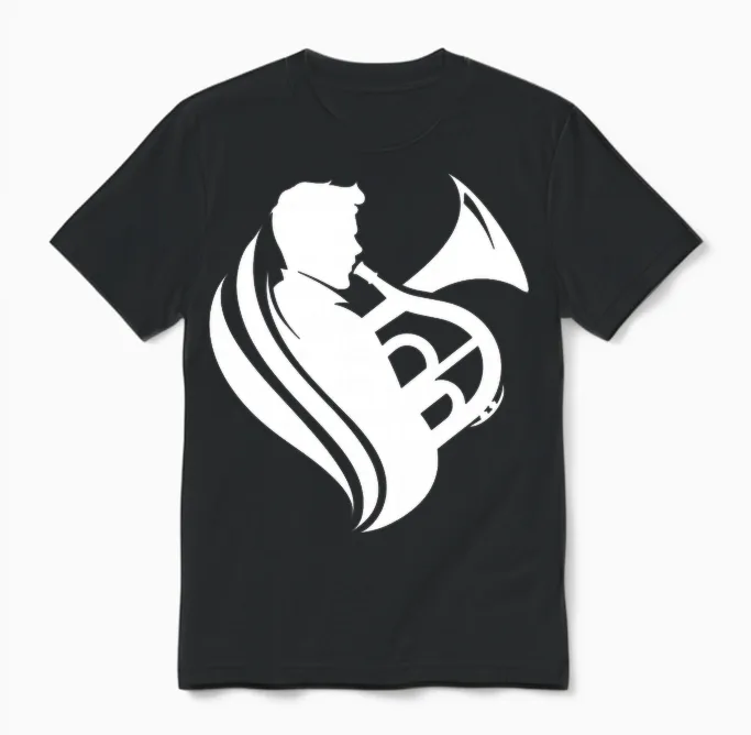 Homme Tuba Boy Concert Band T-Shirt Haut De Gamme Unisex T-Shirt in Black