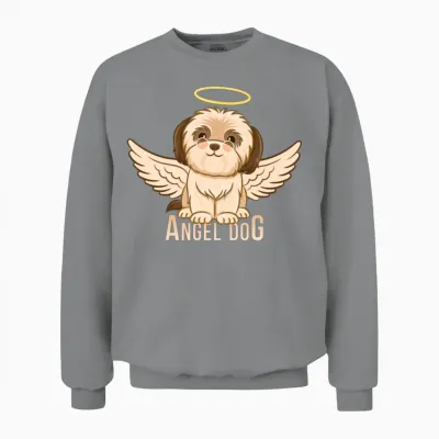 Angel Dog Unisex Sweatshirt - Sport Grey