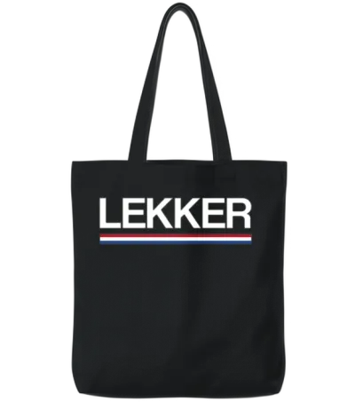 Lekker Dutch Saying Holland Nederland Netherlands Tote Bags - Black