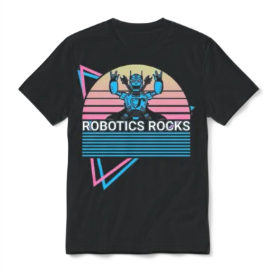 Robots Retro Unisex T-Shirt - Black