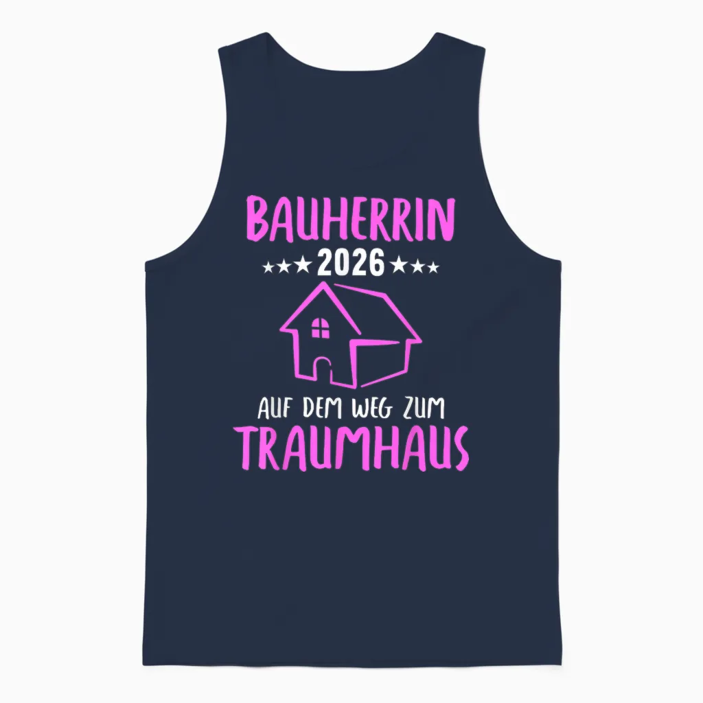Bauherrin Bauherren Bauherr 2026 Unisex Tank Top in Navy