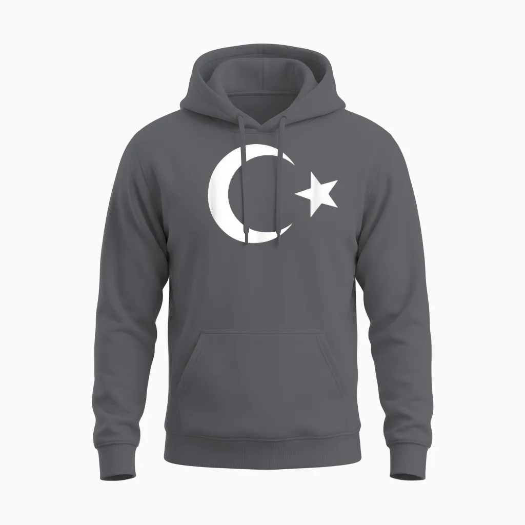 Türkei Flagge Türk Bayragi Herren Türkei Kinder Türkiye Unisex Hoodie in Charcoal