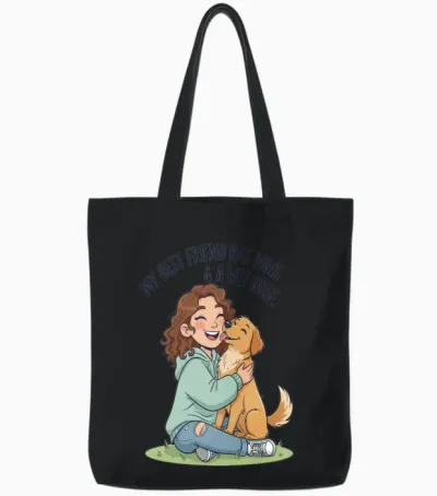 Best Friend Paws & Wet Nose Tote Bags - Black