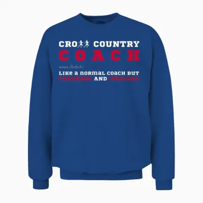 Cross Country Coach Sports Coaching Fun Definition Unisex Sweatshirt - Royal