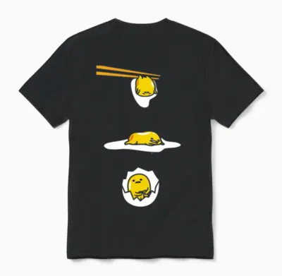 Gudetama Lazy Egg Unisex T-Shirt - Black