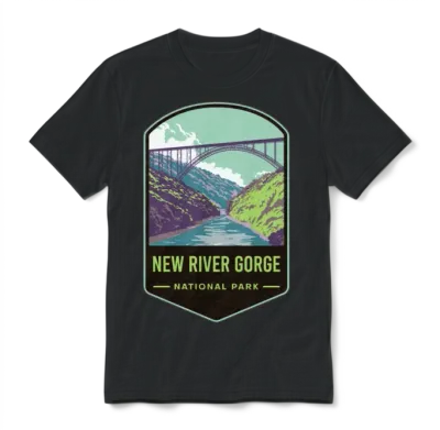 New River Gorge National Park Unisex T-Shirt - Black