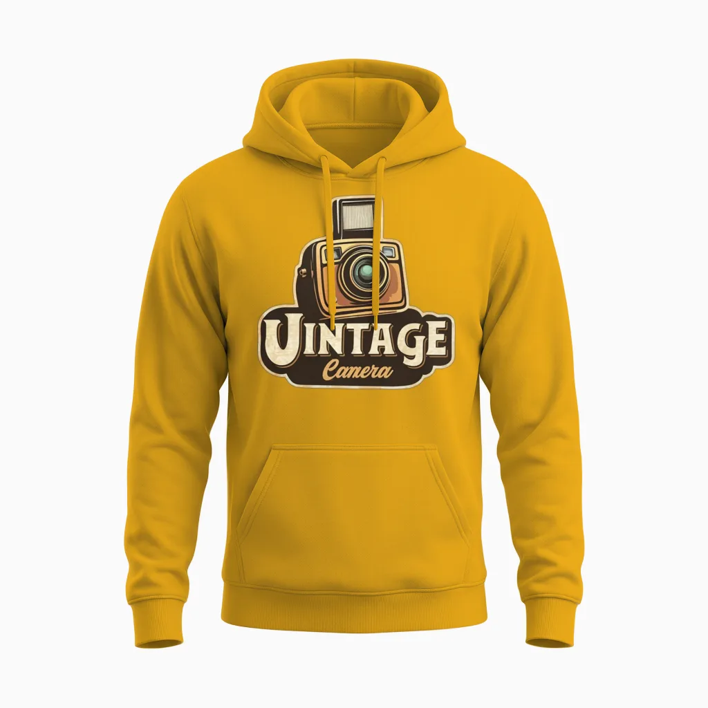 Vintage Retro Unisex Hoodie - Gold