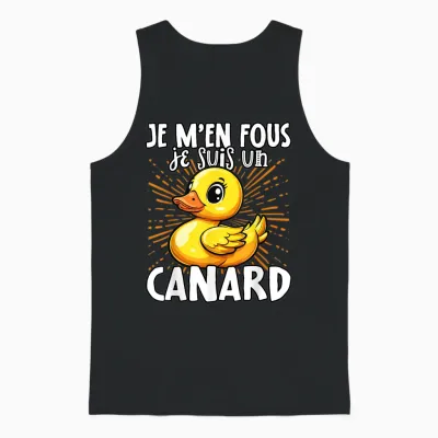 Je M'en Fous Je Suis Un Canard - Sweet Duck T-Shirt, Black, S Unisex Tank Top - Black