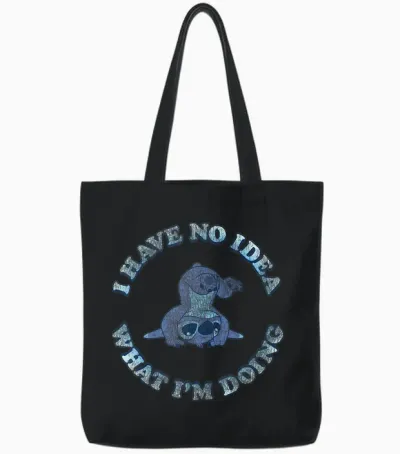 Disney Lilo & Stitch I Have No Idea What I'm Doing Tote Bags - Black