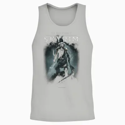 Ripple Junction X Elder Scrolls Dragonborn in Silhouette T-Shirt, Black Unisex Tank Top - Ash