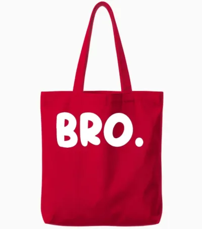 Bro! Tote Bags - Red