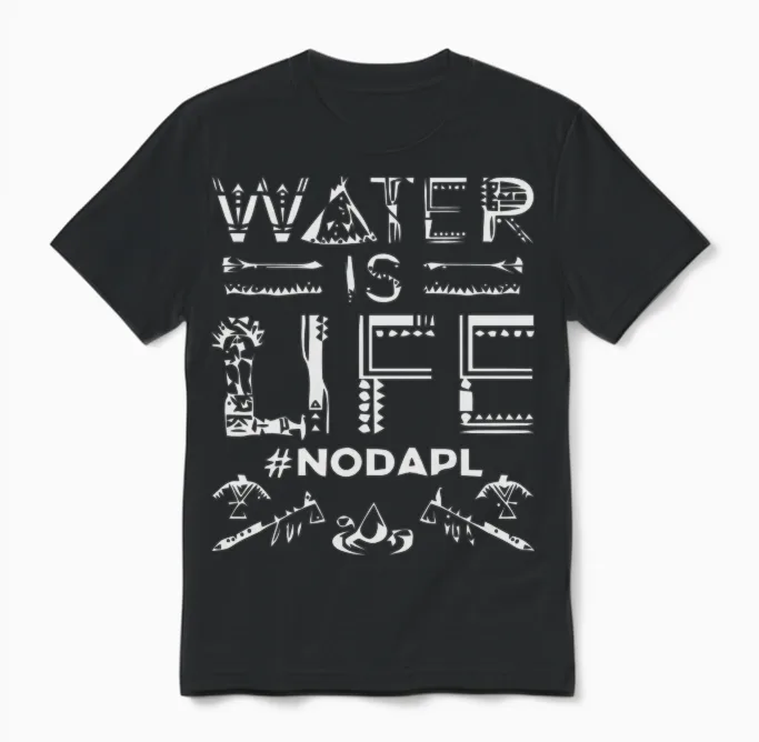 Water Is Life #nodapl Unisex T-Shirt in Black