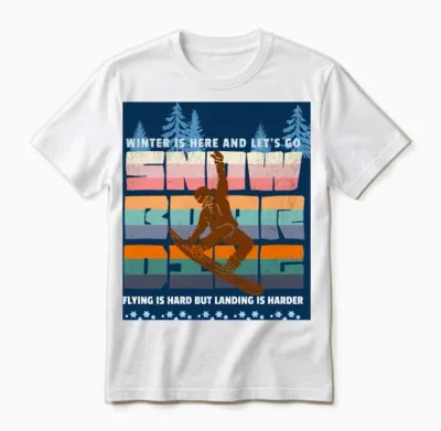 Retro Snowboarding T- Unisex T-Shirt - White