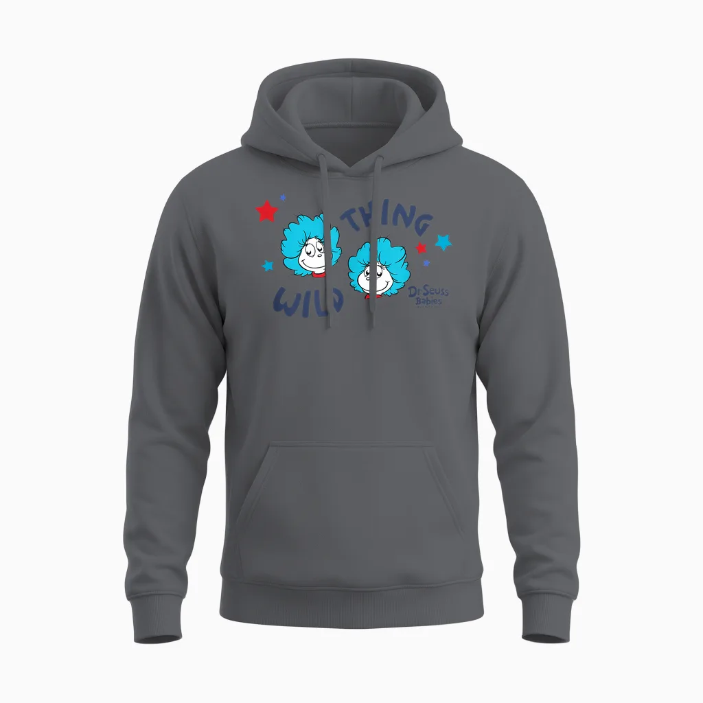 Dr. Seuss Babies Wild Thing Officially Licensed Unisex Hoodie in Charcoal