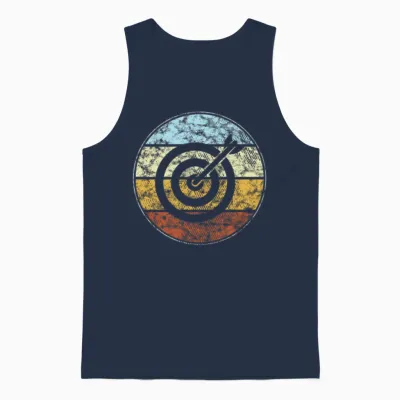 Darts Retro Unisex Tank Top - Navy