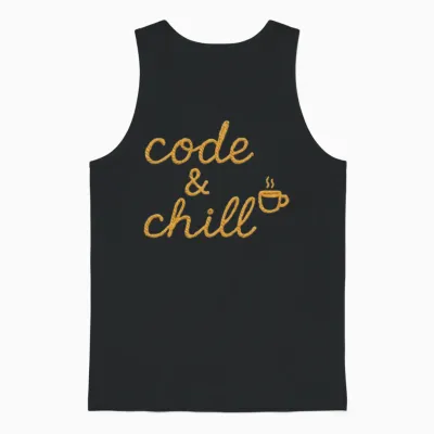 Code & Chill – the Perfect Dev Vibe Unisex Tank Top - Black