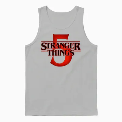 Stranger Things Season 5 Black & Red Logo Unisex Tank Top - Ash