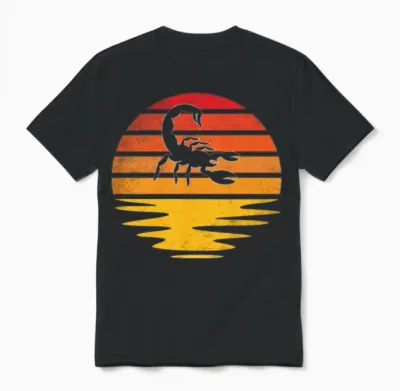 Scorpion Retro Unisex T-Shirt - Black