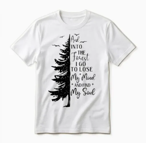 Into the Forest Hiking Lover Unisex T-Shirt in White