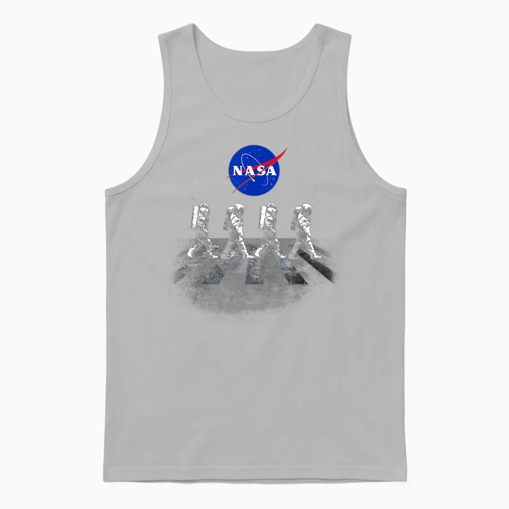 Nasa T-Shirt Walking Astronauts in Space Unisex Tank Top in Ash