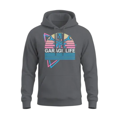 Funny Mechanic Retro Unisex Hoodie - Charcoal