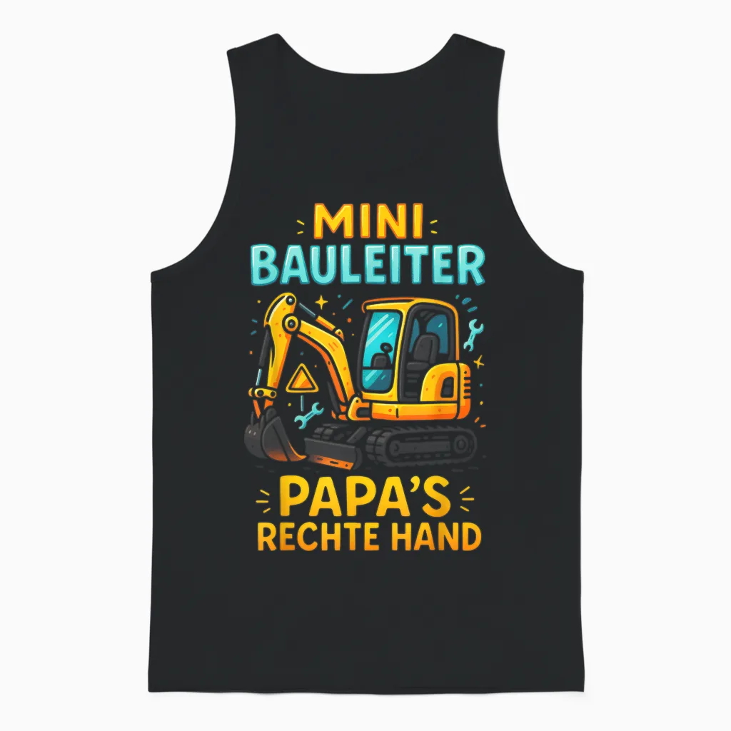 Mini Bauleiter Papa's Right Hand Unisex Tank Top in Black