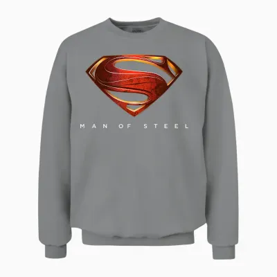 Superman Man of Steel New Logo Unisex Sweatshirt - Sport Grey