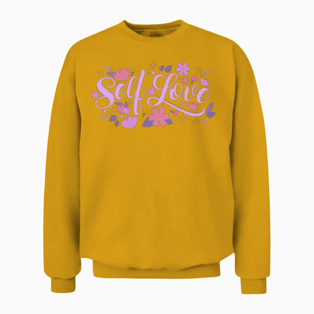 Self Love Unisex Sweatshirt in Gold