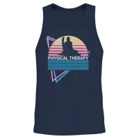 Physical Therapy Retro Unisex Tank Top - Navy – 2