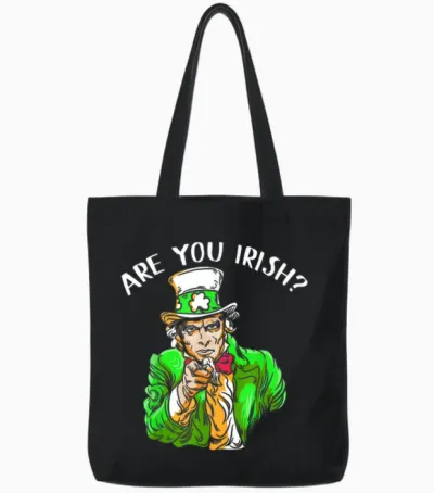 Leprechaun Irischer Onkel St. Paddy's Charm St. Patrick's Day Tote Bags - Black
