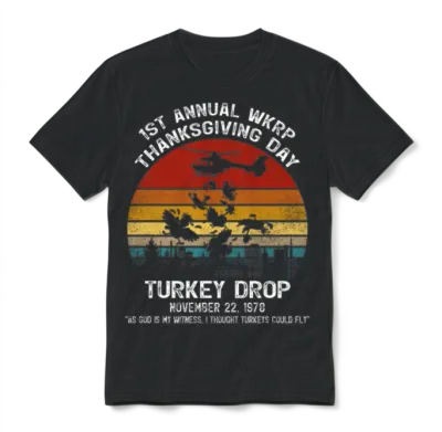 First Annual Wkrp Thanksgiving Day Unisex T-Shirt - Black