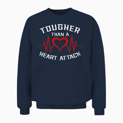 Funny Heart Attack Survivor Unisex Sweatshirt - Navy