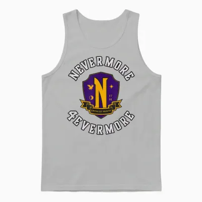 Wednesday - Nevermore 4evermore Unisex Tank Top - Ash