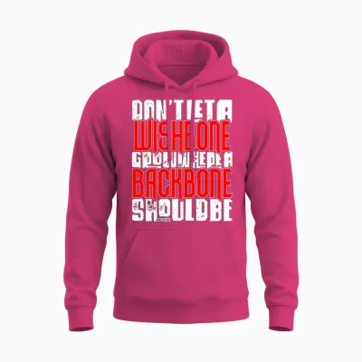 Wishbone Backbone Unisex Hoodie - Heliconia
