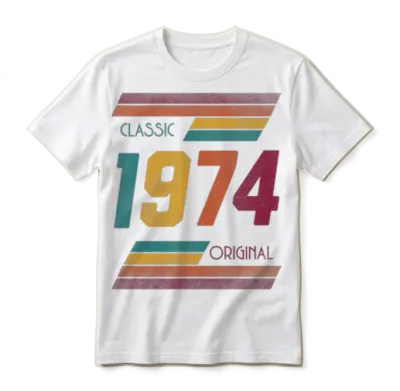 Vintage Year 1974 Classic Unisex T-Shirt - White