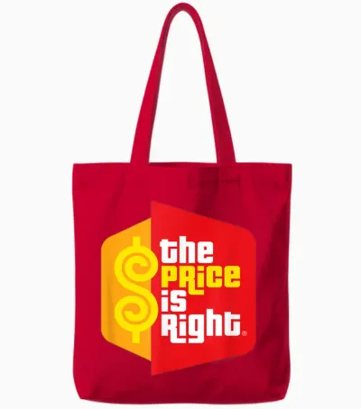 Price Is Right Logo Tote Bags - Red