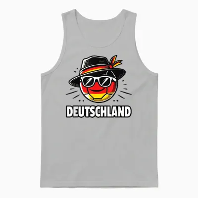 Fußball Mit Deutschland Flagge Lustiger Ball Fan Unisex Tank Top - Ash