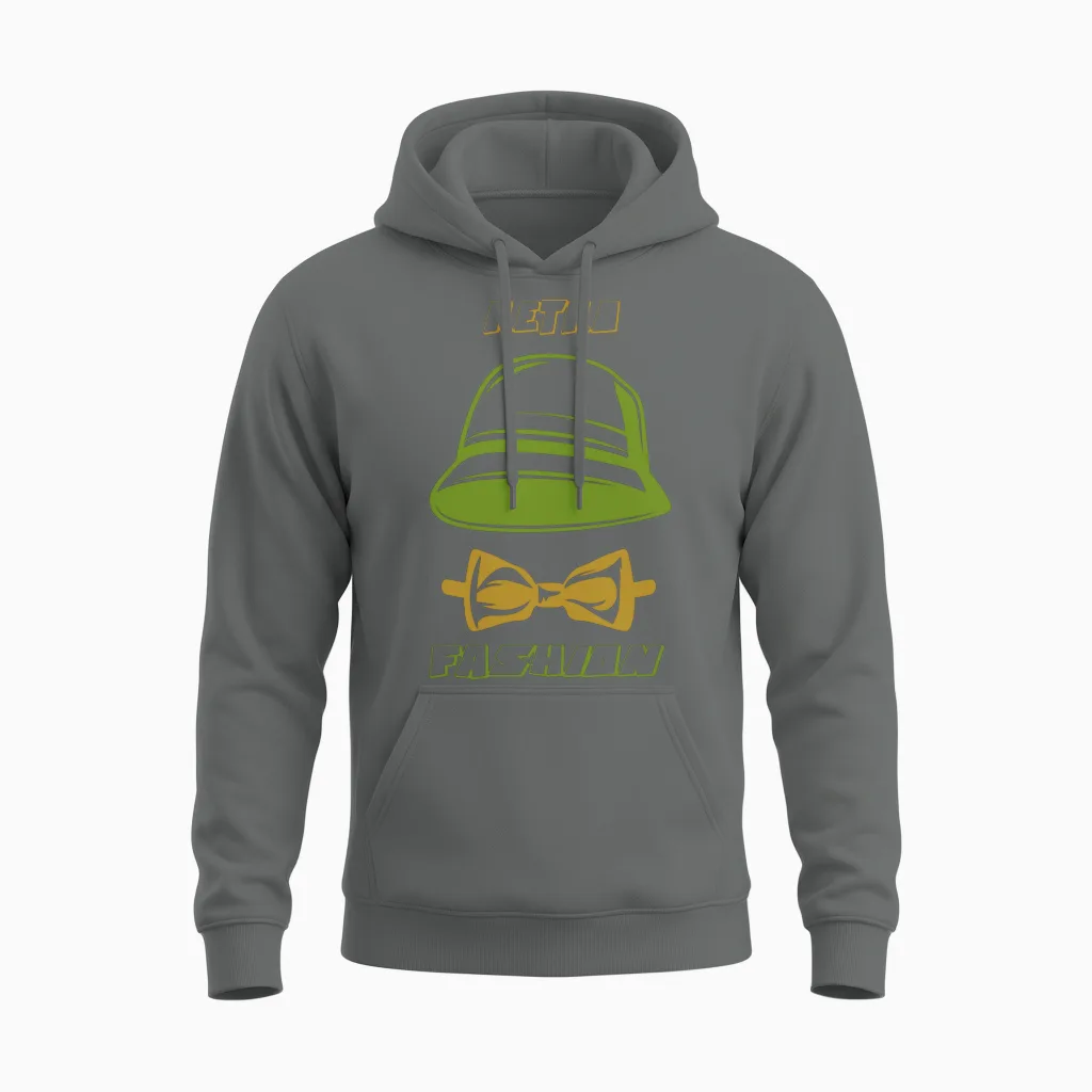 Retro Fashion Vintage Unisex Hoodie in Graphite Heather