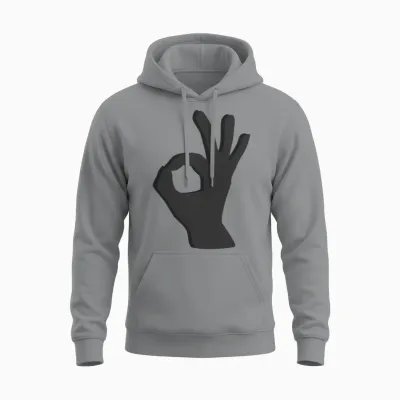 Ok Hand Unisex Hoodie - Sport Grey