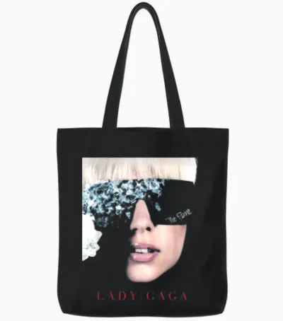 Official Lady Gaga the Fame Tote Bags - Black
