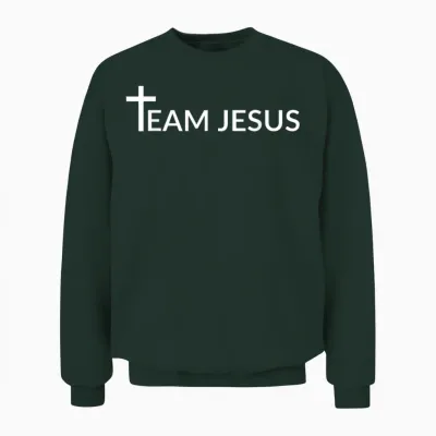 Team Jesus - Christian T-Shirt - Jesus T-Shirt, Black Unisex Sweatshirt - Forest