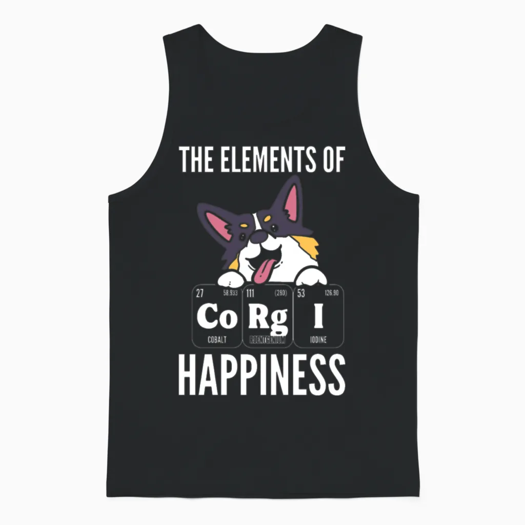 Corgi Dog Lover Dog Trainer Lovers Unisex Tank Top in Black
