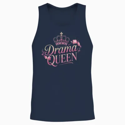 Drama Queen Königin Prinzessin Selbstwert Starke Frauen Unisex Tank Top - Navy